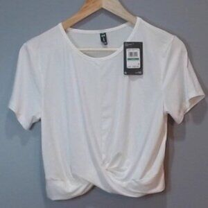 Under Armour Women’s Crossover Twist Front Top – Size Large, White‎